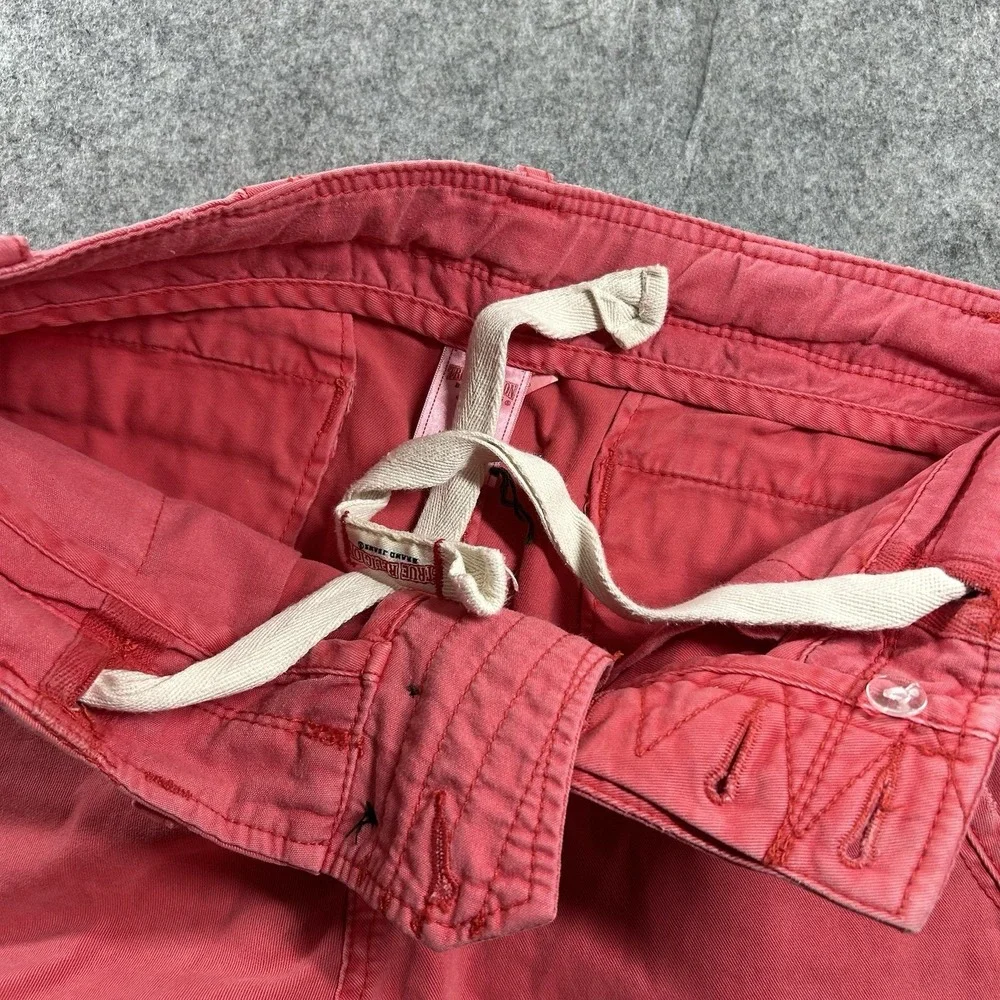 True Religion Jeans Mens 30 Straight Leg MEGRO4K32 Red Distressed Cotton